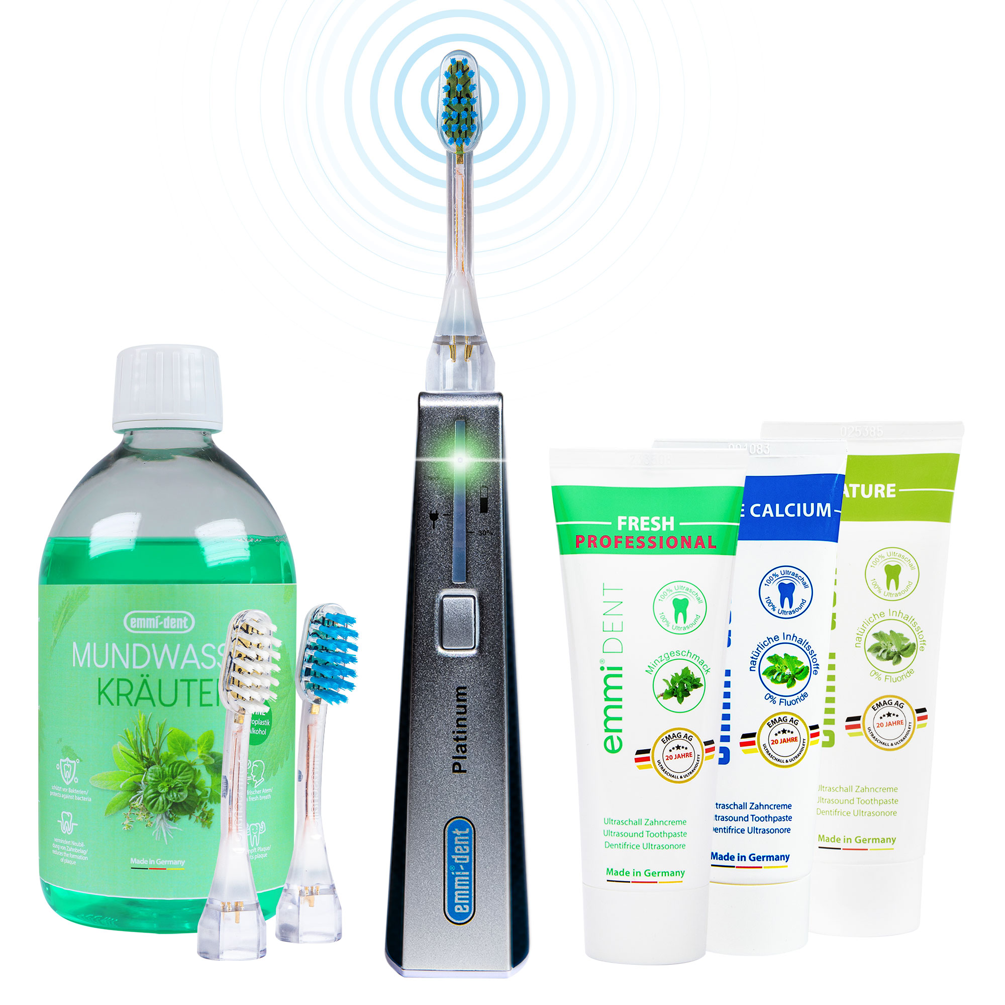 Ultrasonic Toothbrush Platinum Carbon Nature Set