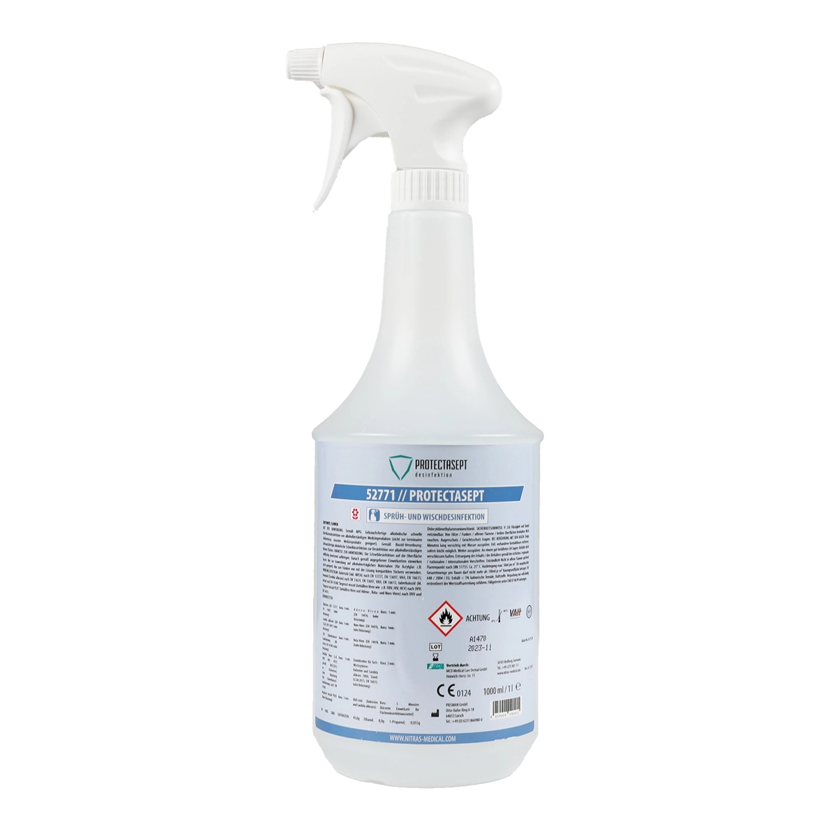 Nitras Spray and Wipe Disinfection Flower 1L